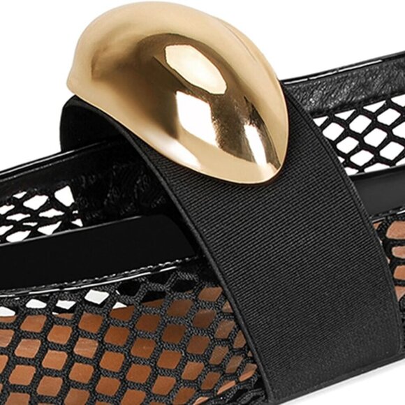 Mesh Ballet Flats Women Breathable Casual Office Shoes Rubber Sole - Picture 6 of 6